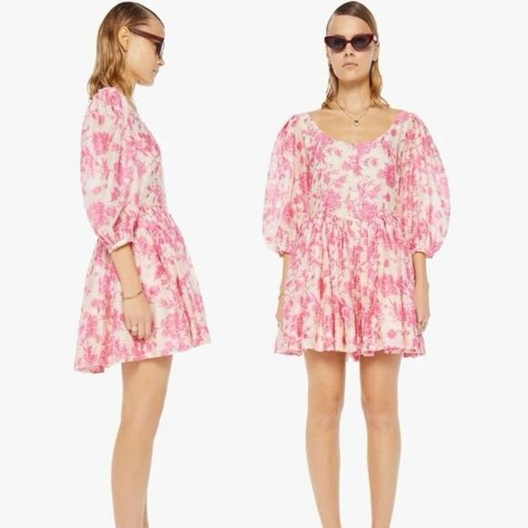 Alix Of Bohemia Ellah Baroque Beam Mini Dress In Pink XS NWT - Picture 3 of 8